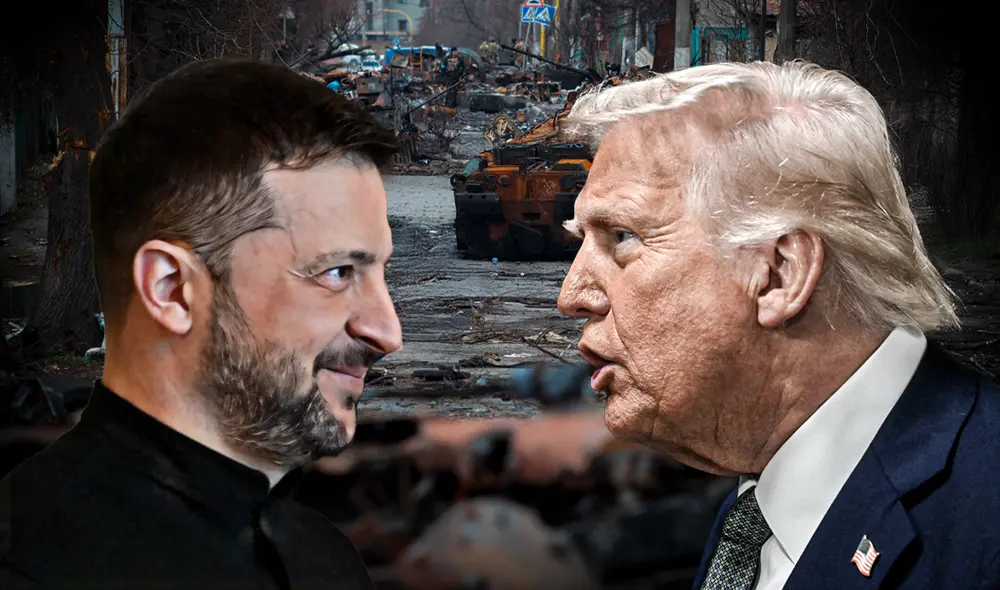 Zelensky y Trump conversan un día después de la llamada entre el presidente estadounidense y Putin. Foto: composición LR