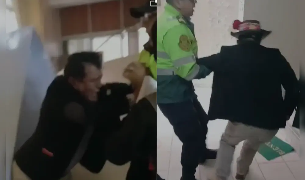 Moquegua: Policía interviene a alcalde de San Cristóbal, Calacoa, tras denuncia por despido arbitrario. Video: Liz Ferrer / URPI-LR