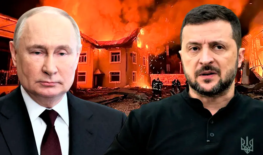 Mientras Ucrania y Rusia negocian los términos del alto el fuego parcial, continúan atacando objetivos enemigos con drones de largo alcance. Foto: Composición LR.