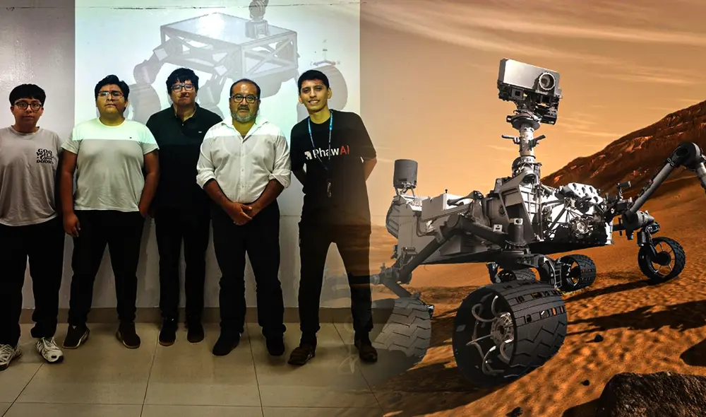 Los jóvenes talentos de la UNI requieren 140.000 soles para poder llevar el robot a Polonia. Foto: composición / LR