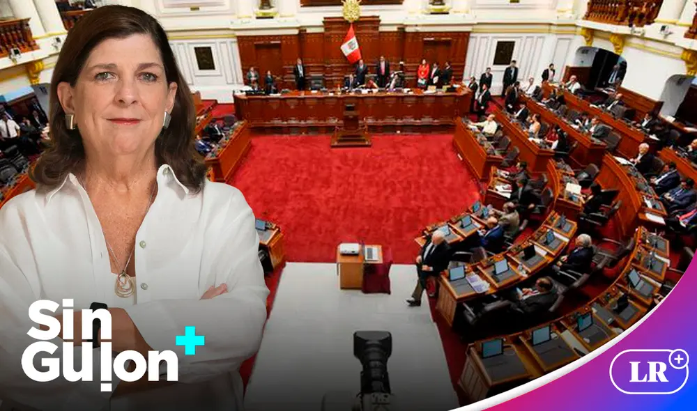 Rosa María Palacios en una nueva edición de 'Sin Guion' criticó que el actual Congreso siga blindando el Gobierno de Dina Boluarte y al ministro del Interior, Juan José Santiváñez | Composición: Ariana Espinoza / Foto: LR. Rosa María Palacios en una nueva edición de 'Sin Guion' criticó que el actual Congreso siga blindando el Gobierno de Dina Boluarte y al ministro del Interior, Juan José Santiváñez | Composición: Ariana Espinoza / Foto: LR.