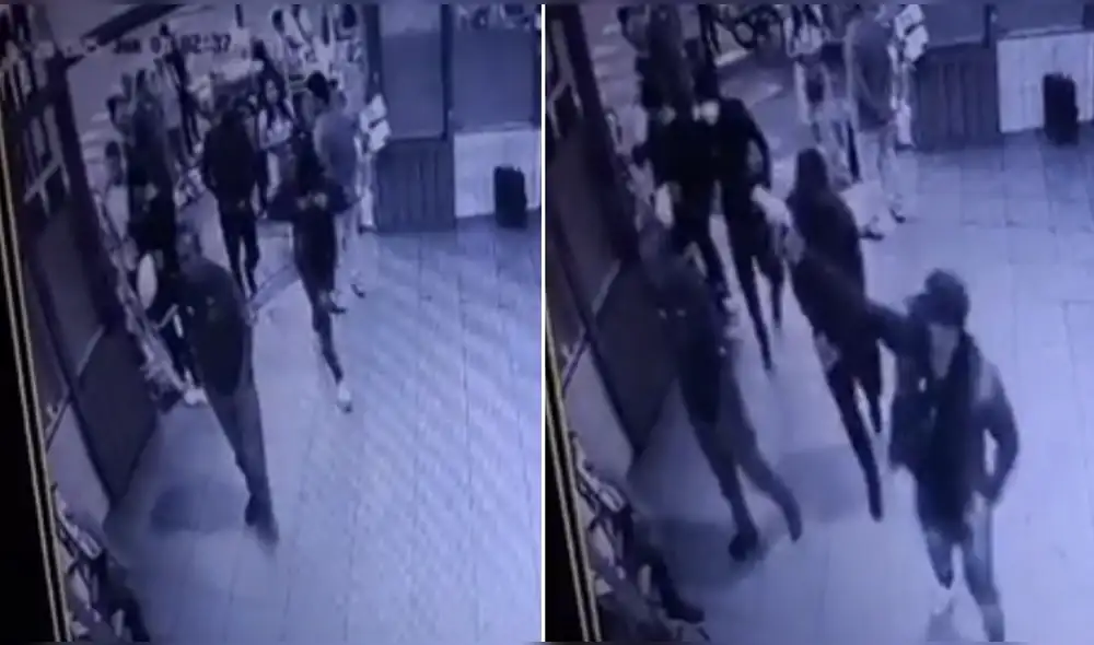 Ladrones actuaron de forma violenta y veloz para asaltar al cambista. Foto: Difusion