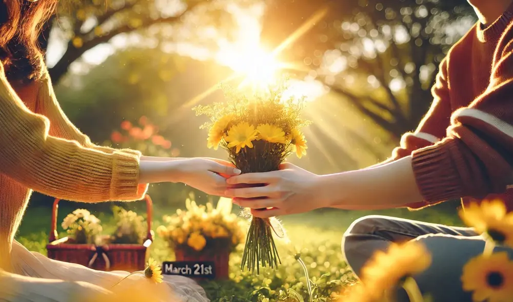 Cada 21 de marzo surge la tradición de regalar flores amarillas en varios países de América Latina. Foto Composición LR/IA