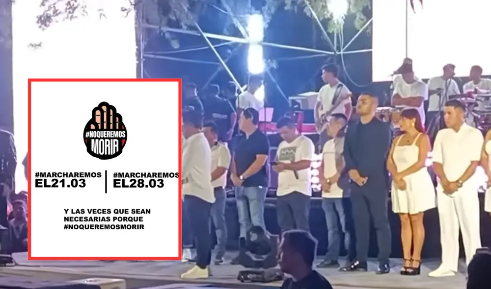Grupos de cumbia reafirman su presencia en las movilizaciones del 21 y 28 de marzo contra la inseguridad ciudadana. Foto: composición LR
