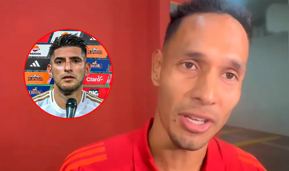 Renzo Garcés lució la '5' que suele vestir Carlos Zambrano en la selección peruana. Foto: composición LR/captura de GOLPERU