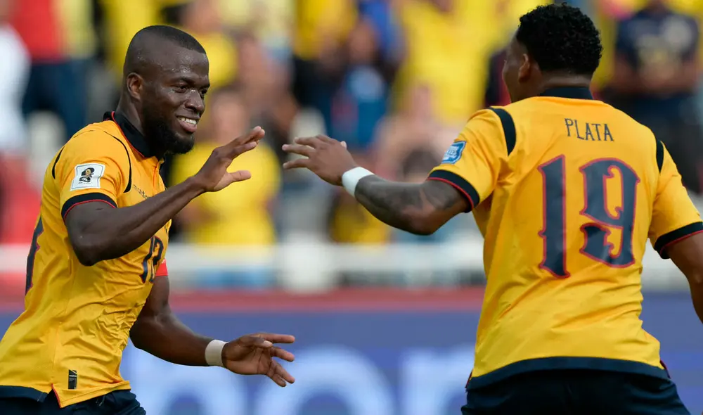 Enner Valencia convirtió en la victoria de Ecuador sobre Venezuela por las Eliminatorias. Foto: AFP