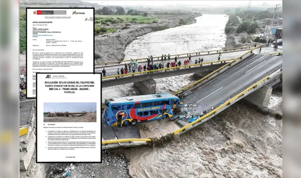 Ositrán presentó resultados de ingenieros que analizaron colapso de puente Chancay.