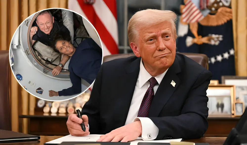 La NASA no contempla pago extra por misiones extendidas, lo que llevó a Trump a ofrecer $1,430 de su propio bolsillo. Foto: composición LR/EFE/People La NASA no contempla pago extra por misiones extendidas, lo que llevó a Trump a ofrecer $1,430 de su propio bolsillo. Foto: composición LR/EFE/People