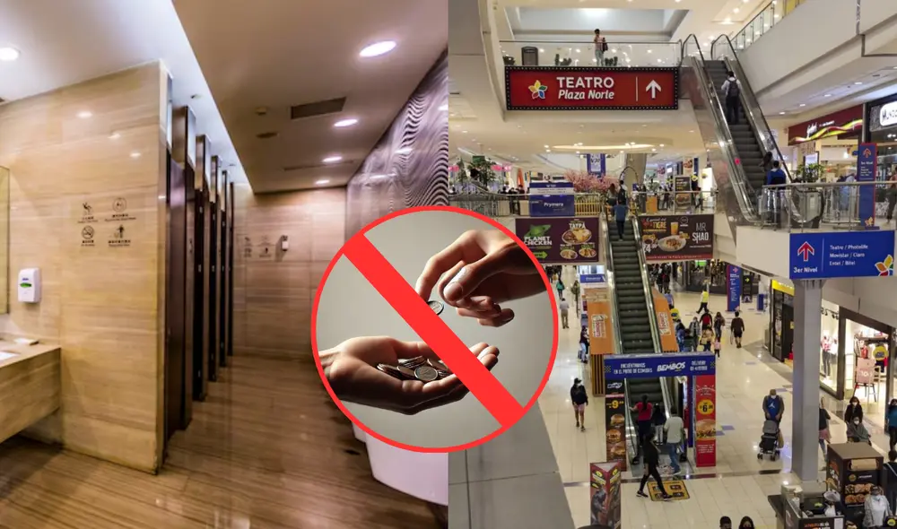 Muchos centros comerciales cobran una tarifa de S/0.50 o S/1.00 por el uso de los baños si la persona no es cliente o consumidor del establecimiento. Foto: Composición LR/ Andina/ ChatGPT/ Freepik Muchos centros comerciales cobran una tarifa de S/0.50 o S/1.00 por el uso de los baños si la persona no es cliente o consumidor del establecimiento. Foto: Composición LR/ Andina/ ChatGPT/ Freepik