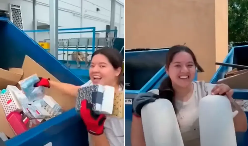 El trabajo que realiza Melanie Díaz se llama 'Dumpster Diving', un negocio que se ha popularizado en redes sociales. Foto: captura/difusión