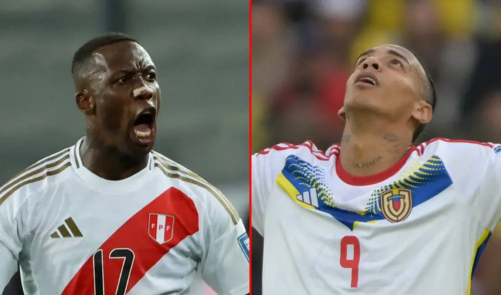 Perú se ubica en el puesto 9 de las Eliminatorias 2026 con 10 puntos, mientras que Venezuela está en la casilla 8 con 12 unidades. Foto: composición LR/AFP