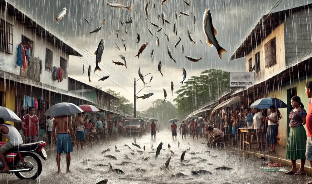 La lluvia de peces ha atraído tanto a visitantes como a científicos, quienes visitan Honduras para presenciar el fenómeno. Foto: IA/La República. La lluvia de peces ha atraído tanto a visitantes como a científicos, quienes visitan Honduras para presenciar el fenómeno. Foto: IA/La República.