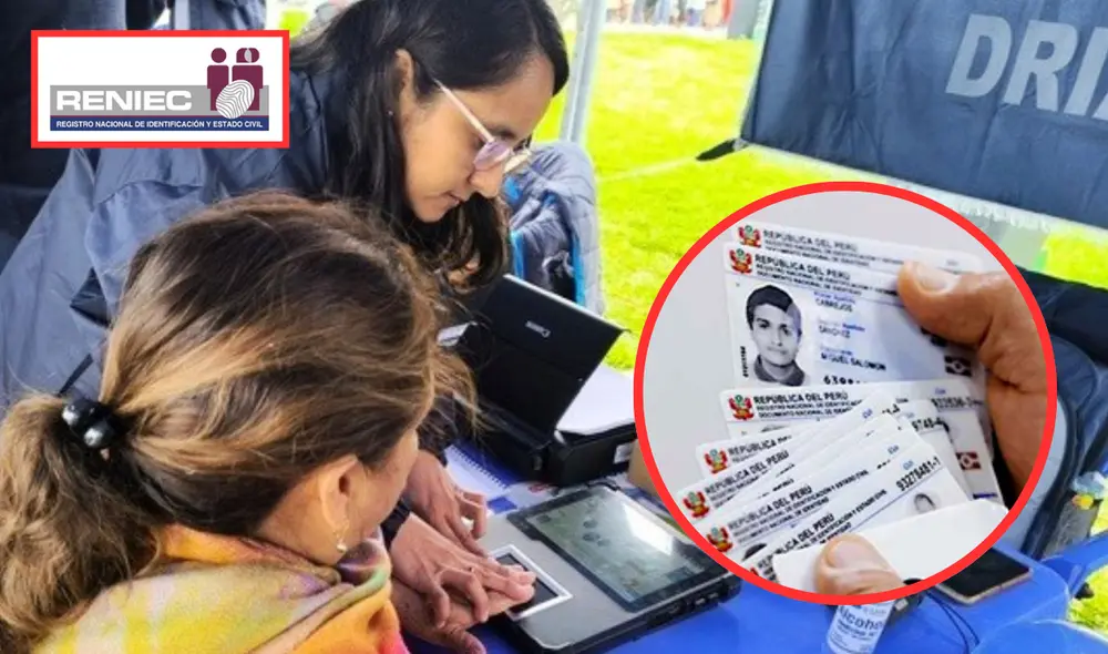 Reniec lanza una campaña para tramitar el DNI electrónico gratuito todos los miércoles de 2025 solo en este lugar. Foto: composición LR/Andina/Reniec