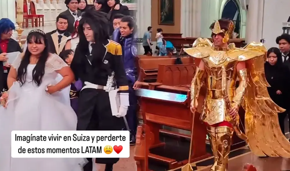 Los invitados no dejaron pasar ningun detalle de Los Caballeros del Zodiaco, como mostraron en un video de TikTok. Foto: composición LR/ TikTok/ @novelazapegato