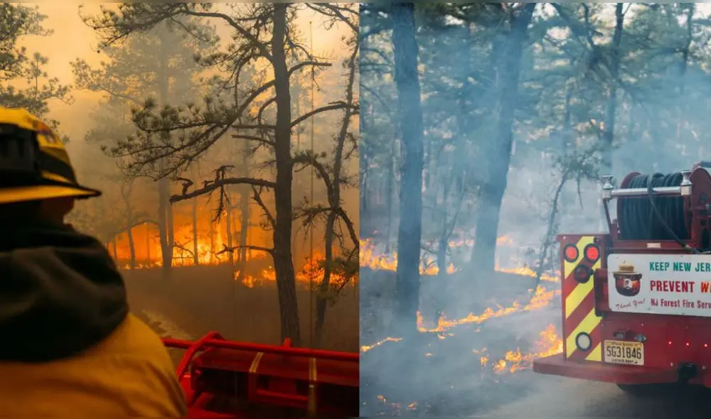 Según la Comisión Forestal de Carolina del Sur, casi la totalidad de la región ha sido catalogada como "anormalmente seca" o en condición de sequía moderada. Foto: composición LR/NJDEP. Según la Comisión Forestal de Carolina del Sur, casi la totalidad de la región ha sido catalogada como "anormalmente seca" o en condición de sequía moderada. Foto: composición LR/NJDEP.