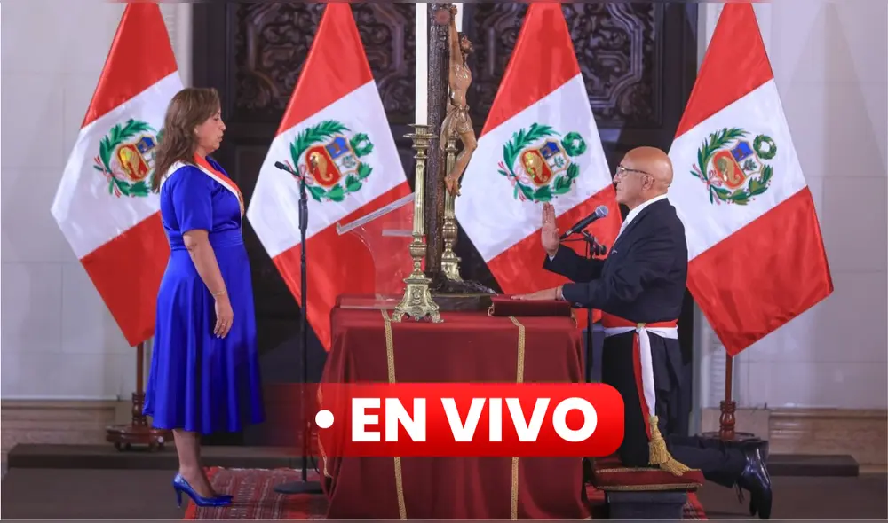 Dina Boluarte tomó juramento de Julio Diaz Zulueta, en reemplazo de Juan José Santiváñez. | Foto: Andina.