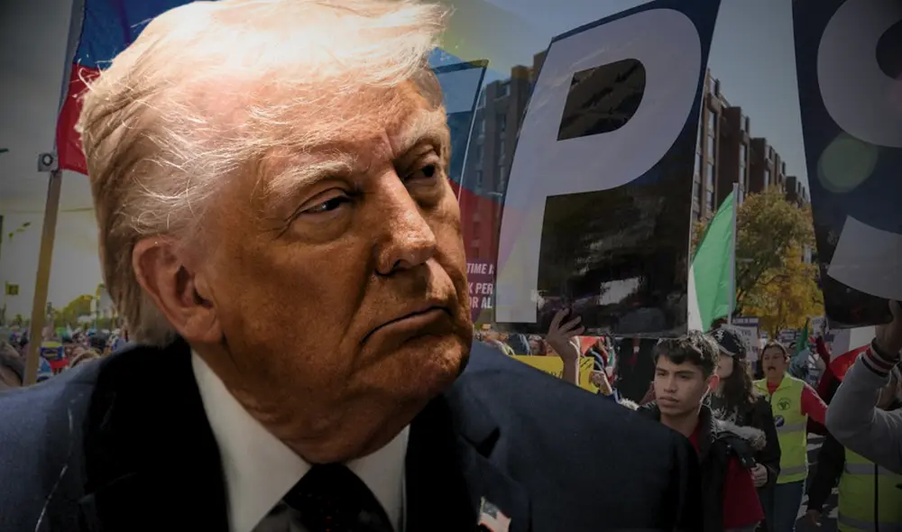 Inmigrantes de Venezuela y Haití piden frenar la eliminación del TPS ordenada por Donald Trump. Foto: composición LR/AFP/Univisón