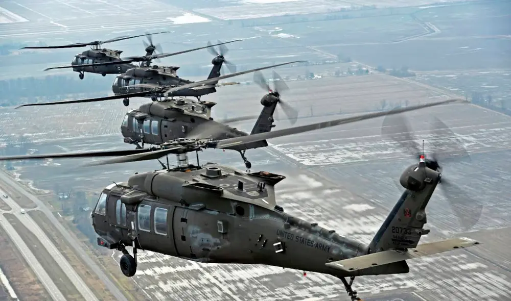 El Comando Sur de EE.UU. asignó tres helicópteros UH-60 Black Hawk y un helicóptero HH-60 para ir a Panamá. Foto: difusión El Comando Sur de EE.UU. asignó tres helicópteros UH-60 Black Hawk y un helicóptero HH-60 para ir a Panamá. Foto: difusión