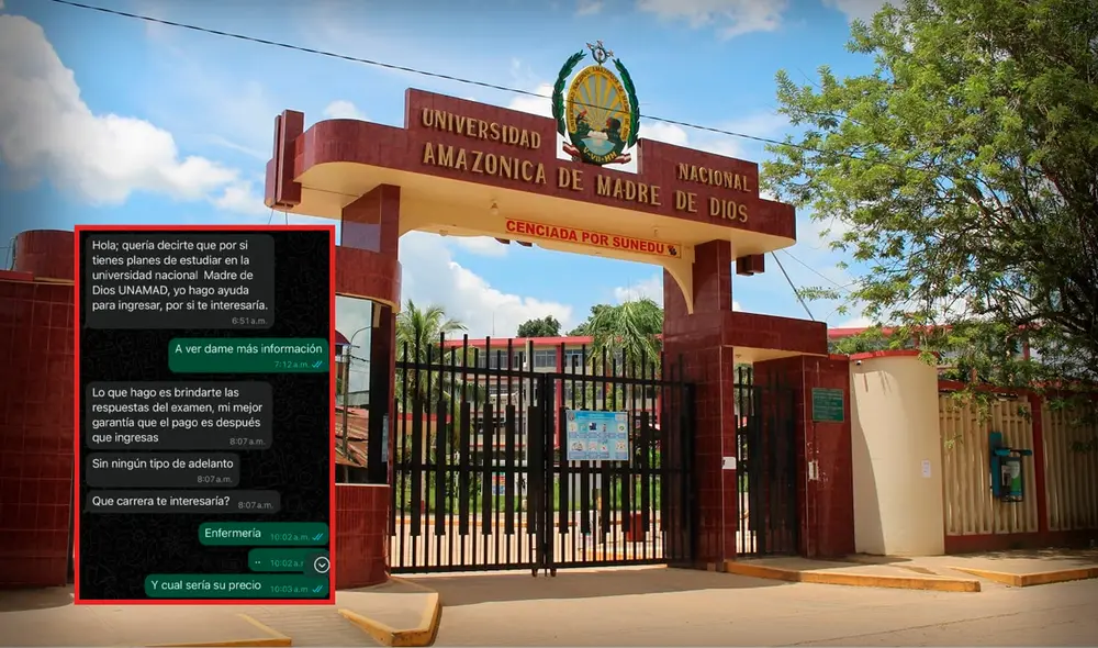 Postulantes denuncian que grupos delictivos ofrecían ingreso a la UNAMAD con un pago desde S/3.000. Foto: composición LR/difusión.