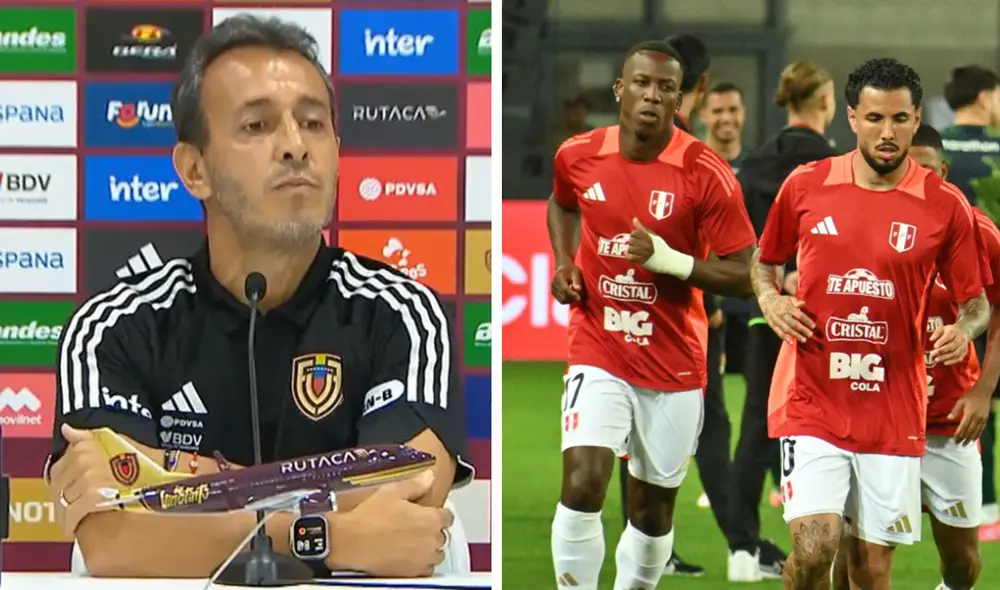 Fernando Batista registra un empate contra Perú como DT de Venezuela. Foto: composición de LR/Miguel Vásquez/captura de Televen