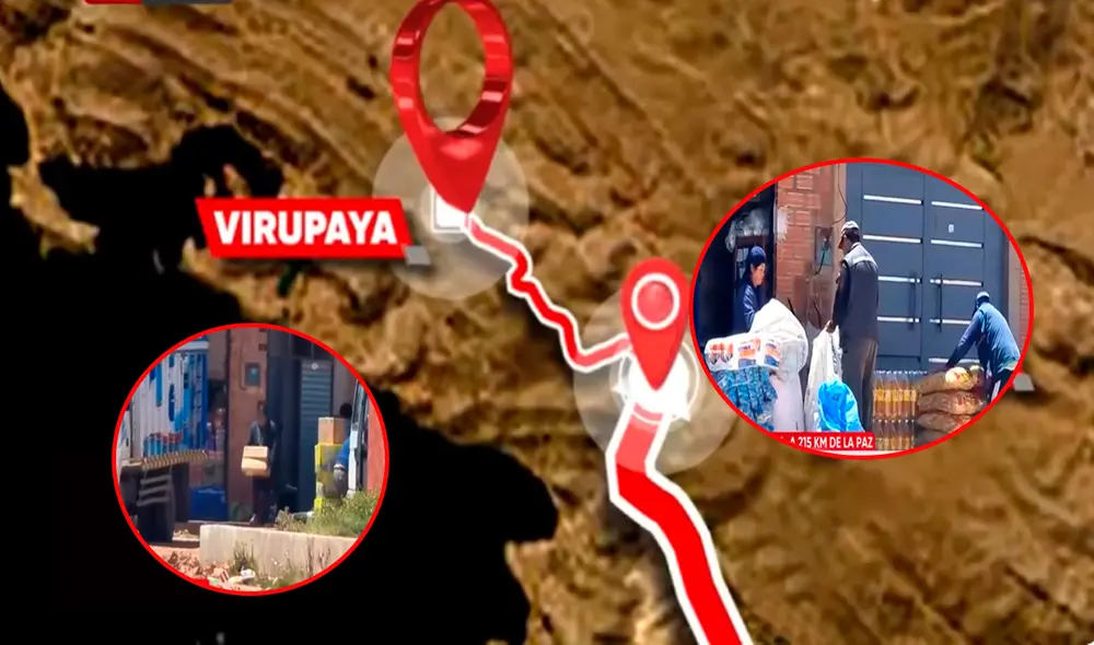 Medio boliviano expone contrabando den productos de la canasta básica que salen al Perú. Foto: Composición LR/Unitel. Medio boliviano expone contrabando den productos de la canasta básica que salen al Perú. Foto: Composición LR/Unitel.