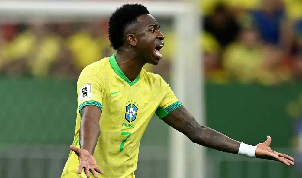 Vinicius Junior será titular en el Argentina vs Brasil. Foto: AFP