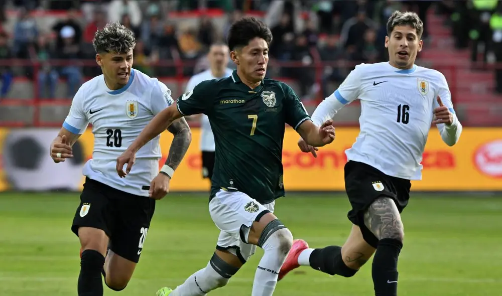 Bolivia y Uruguay se enfrentaron en El Alto por las Eliminatorias 2026. Foto: AFP Bolivia y Uruguay se enfrentaron en El Alto por las Eliminatorias 2026. Foto: AFP