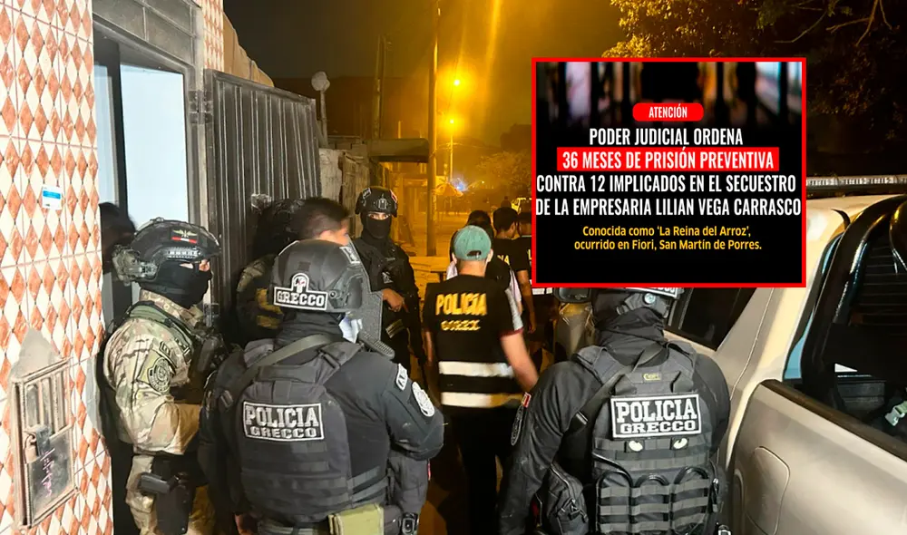 La medida se estableció casi un mes después del rescate de la empresaria Vega Carrasco. Foto: Composición LR