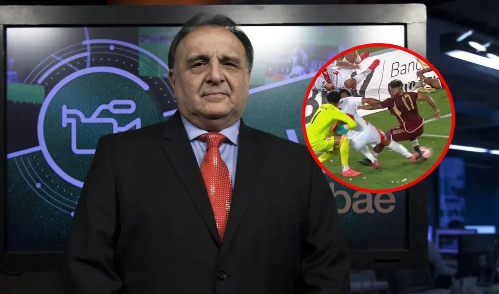 Miguel Scime aseguró que en el VAR no se utilizó los ángulos adecuados para revisar el supuesto penal de Carlos Zambrano. Foto: composición LR/Infobae/captura de Movistar Deportes Miguel Scime aseguró que en el VAR no se utilizó los ángulos adecuados para revisar el supuesto penal de Carlos Zambrano. Foto: composición LR/Infobae/captura de Movistar Deportes