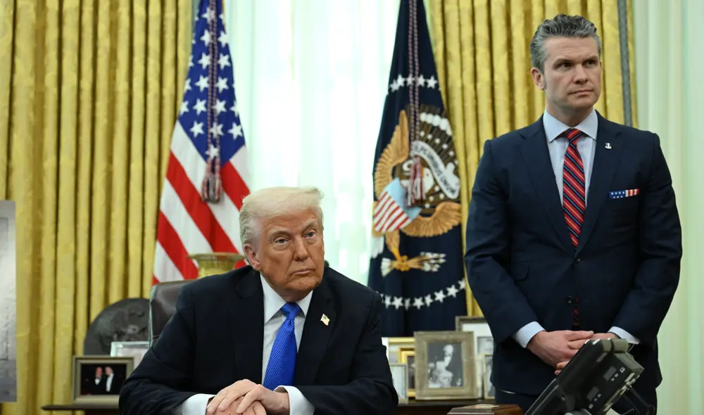 La Casa Blanca ha negado que Hegseth haya filtrado información por error en chat grupal.  Foto: AFP