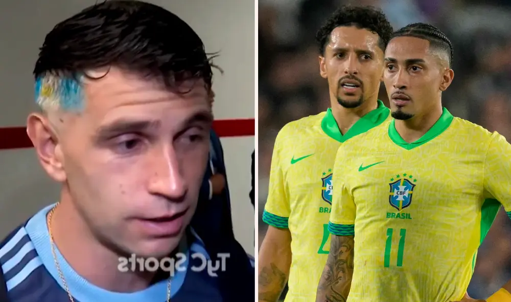 'Dibu' Martínez fue campeón del mundo y bicampeón de América con la selección argentina. Foto: composición LR/AFP/TyC Sports