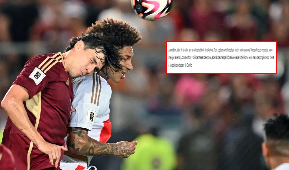 Prensa venezolana minimizó el rendimiento de la selección peruana. Foto: composición LR/captura de Sports Venezuela