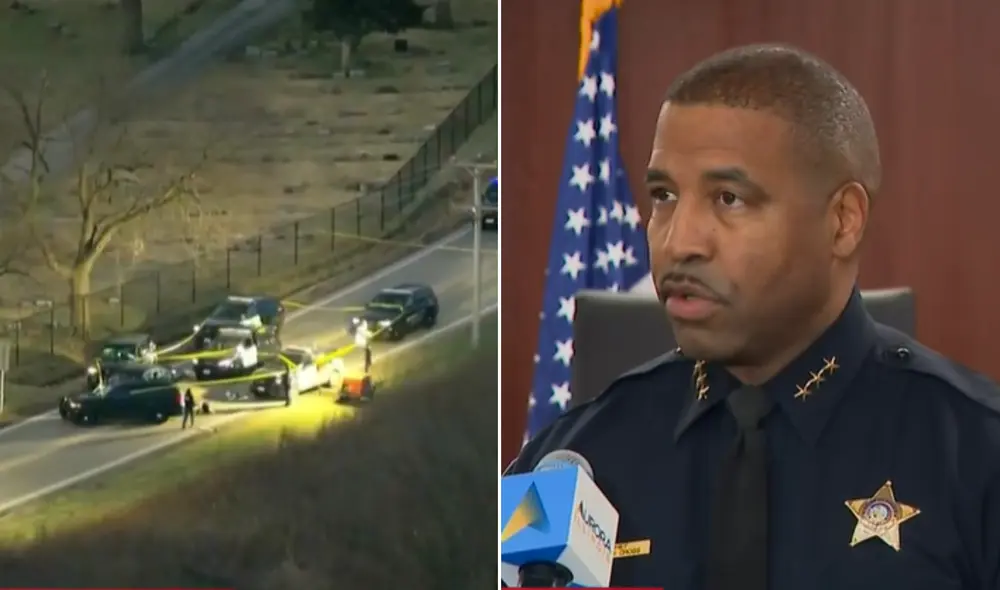 Un hombre de 19 años murió tras un tiroteo con la policía en Aurora, Illinois, después de arrastrar a un oficial. La investigación está a cargo del Condado de Kane. Foto: composición LR/CBS News