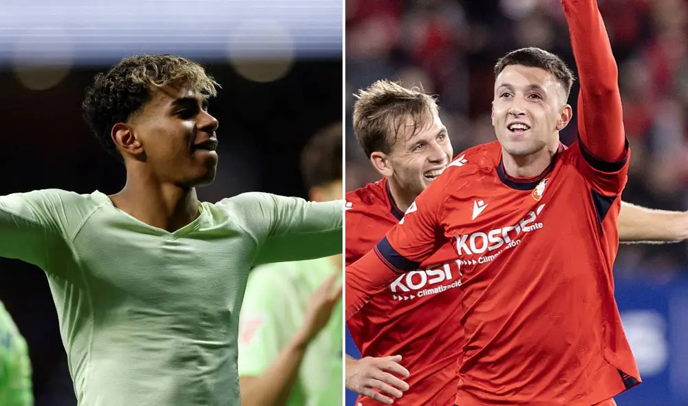 El último enfrentamiento entre Barcelona y Osasuna culminó con un sorpresivo triunfo de los Rojillos por 4 a 2. Foto: composición LR/AFP/Osasuna