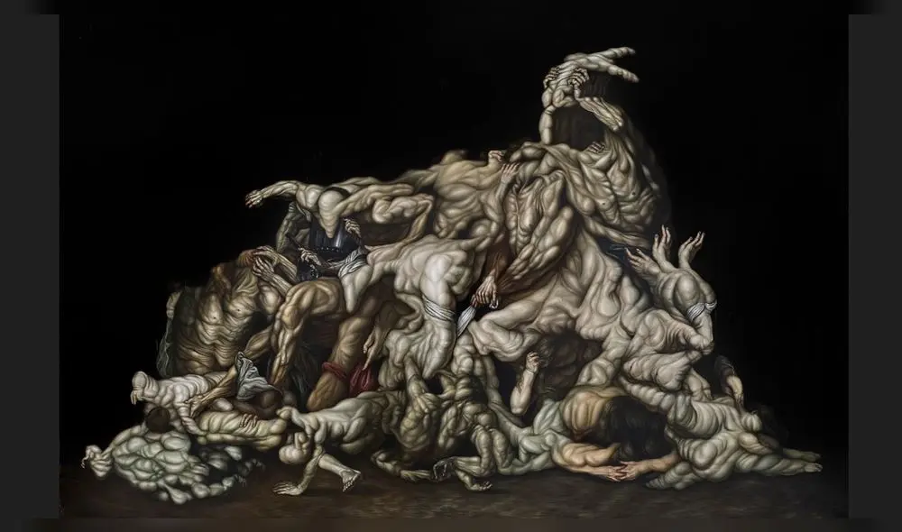 “Masacre” de Rafael Pascuale. Metáfora de la violencia y deshumanización. Imagen: MAC.