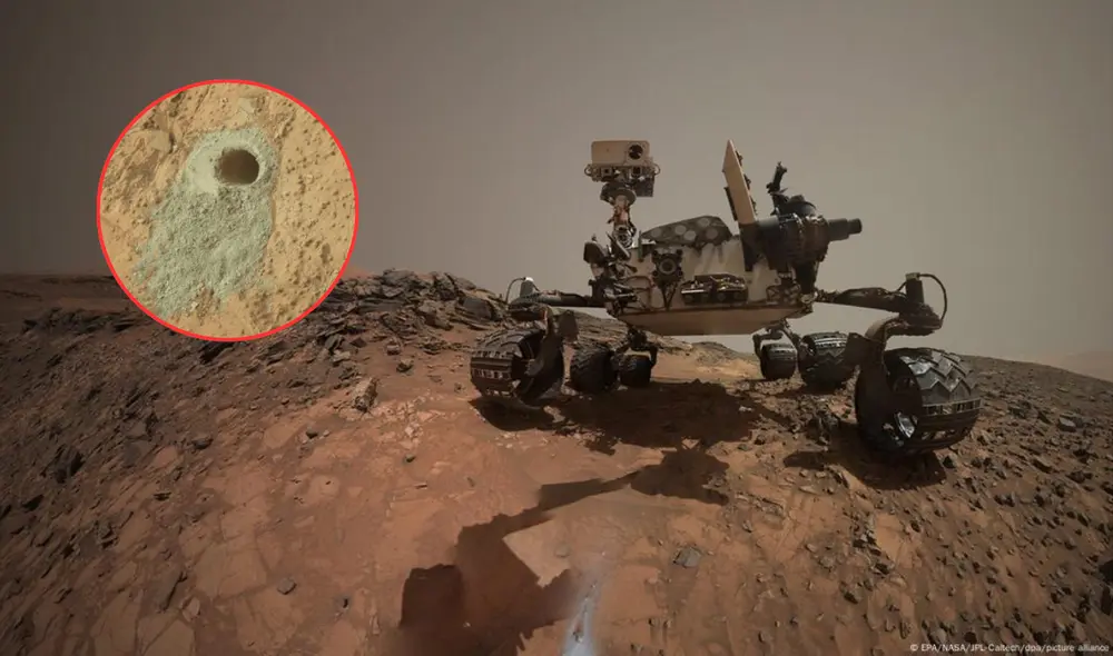 Investigadores descubren cadenas de carbono en Marte. Foto: Composición LR/Imagen de EPA/NASA/JPL-Caltech/dpa/picture alliance Investigadores descubren cadenas de carbono en Marte. Foto: Composición LR/Imagen de EPA/NASA/JPL-Caltech/dpa/picture alliance