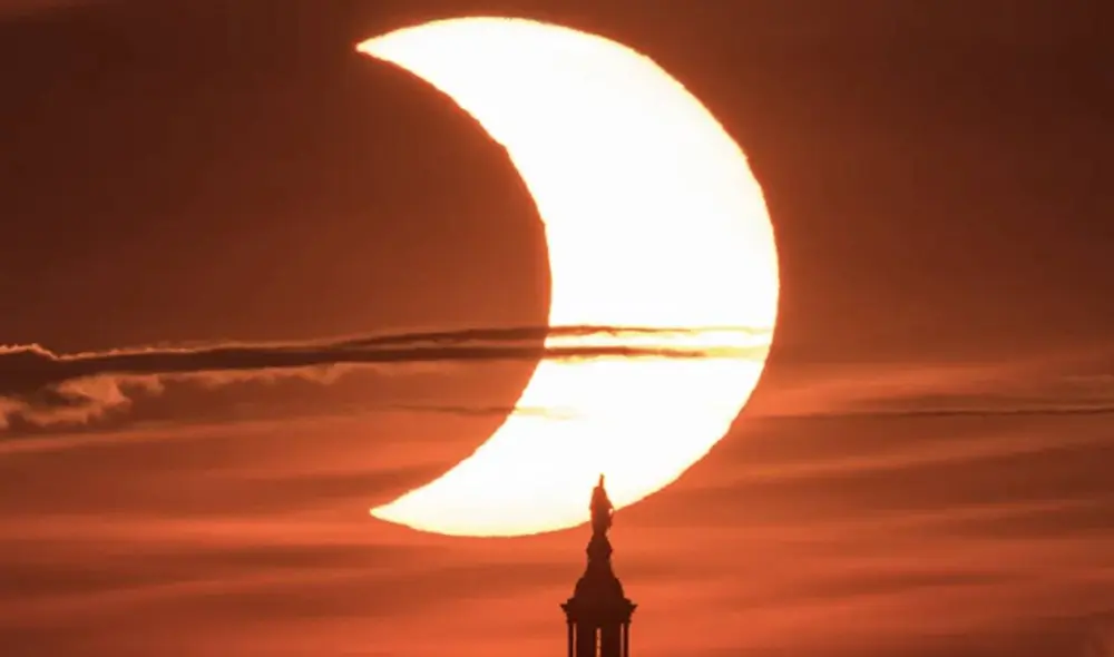 El eclipse durará aproximadamente 3 horas y 30 minutos. Foto: AFP El eclipse durará aproximadamente 3 horas y 30 minutos. Foto: AFP