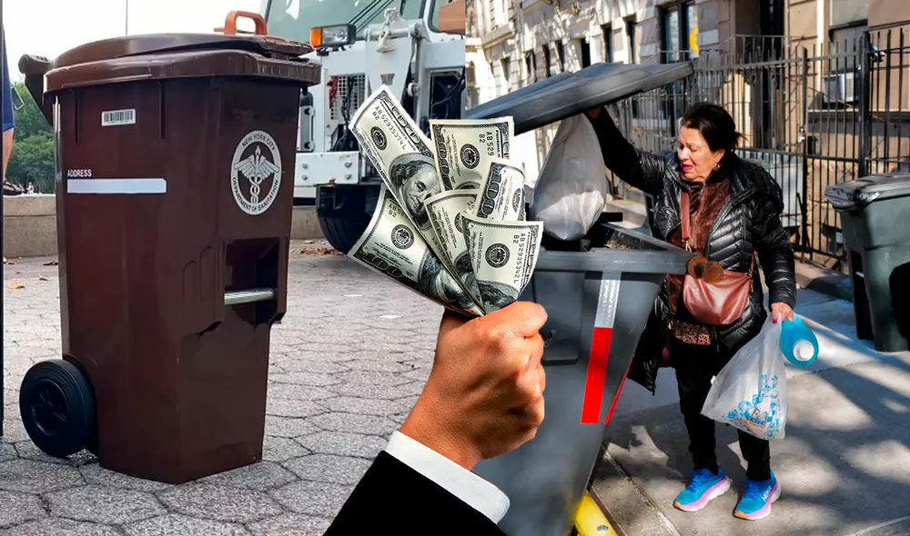 Propietarios de edificios deben contar con contenedores de compostaje etiquetados y seguir directrices específicas para mantenerlos limpios y eficaces. Foto: Composición LR/Spectrum Noticias NYC/PNGWing/El Debate