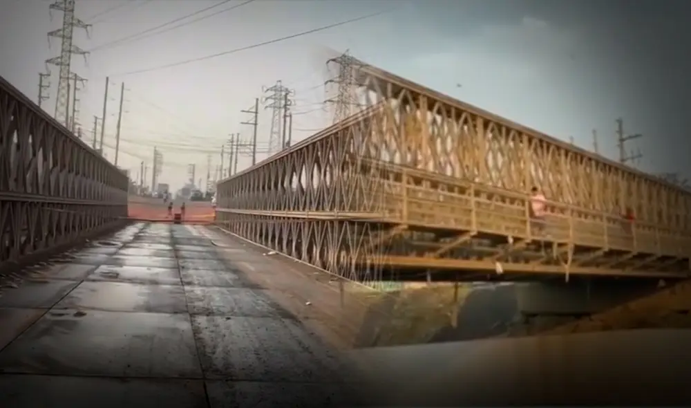 Cierre temporal del puente El Tumi en Lurigancho-Chosica por falla estructural. Foto: composición LR/captura Ámerica
