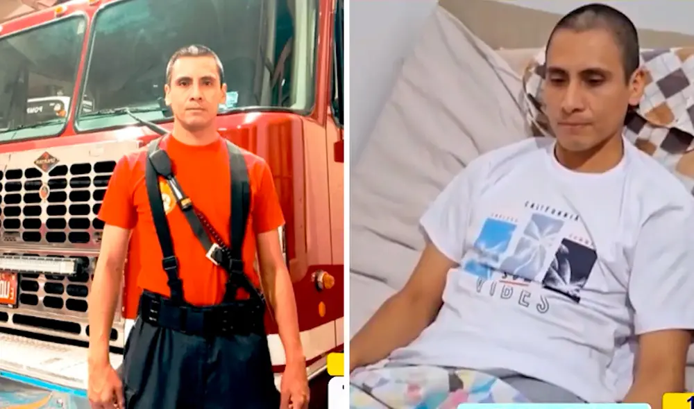 El bombero trabaja como docente y tiene dos hijos, por lo que pide ayuda económica para enfrentar esta difícil situación. Foto: composición LR/Exitosa