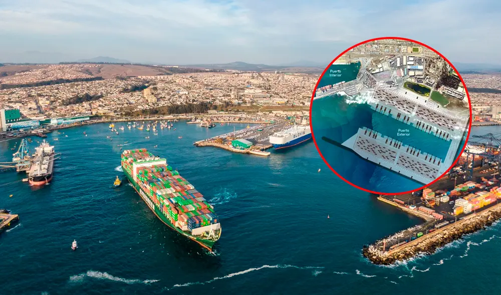 Puerto Exterior complementará a un importante terminal marítimo en Chile. Foto: Composición LR/Andina.