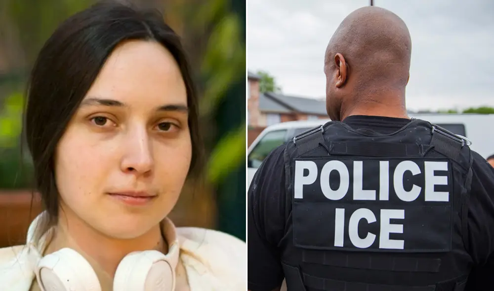 Kseniia Petrova, fue detenida en Boston tras hallar embriones no declarados en su equipaje, enfrentando riesgo de deportación por su activismo político. Foto: composición LR/EFE/Telemundo