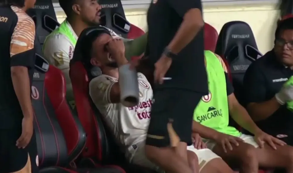 Di Benedetto podría perderse el debut de Universitario ante River Plate por la Copa Libertadores. Foto: captura de GOLPERU