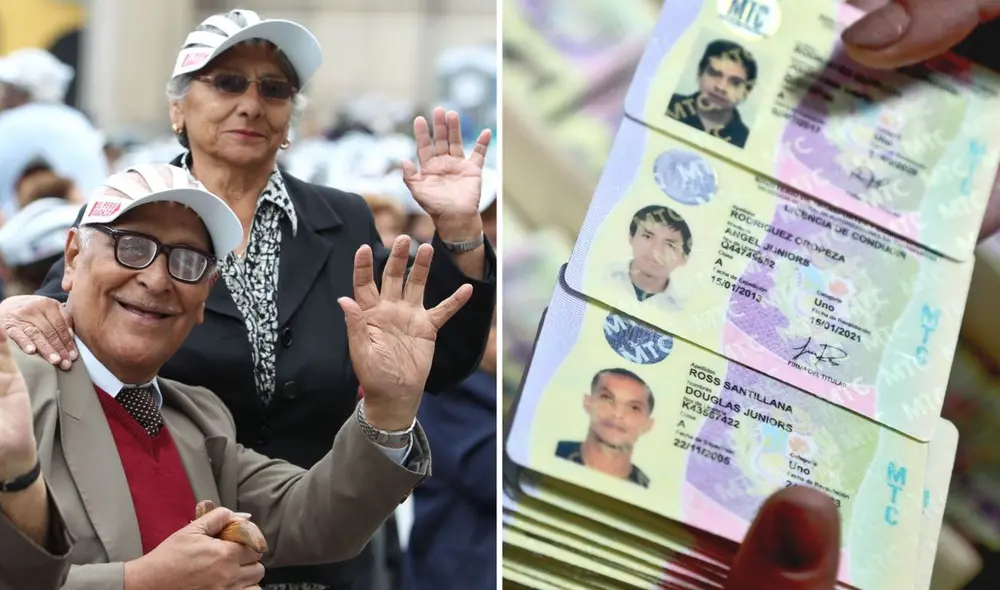 Adultos mayores tienen un reglamento especial para la emisión o renovación de la licencia de conducir en Perú. Foto: composición LR/Andina