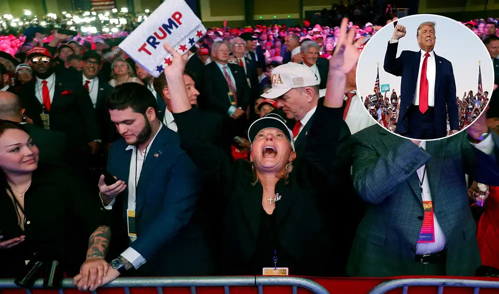 Descubre cómo los seguidores de Donald Trump en Florida mantienen un ritual semanal en West Palm Beach. Foto: Composición LR/Yahoo Noticias/El País.