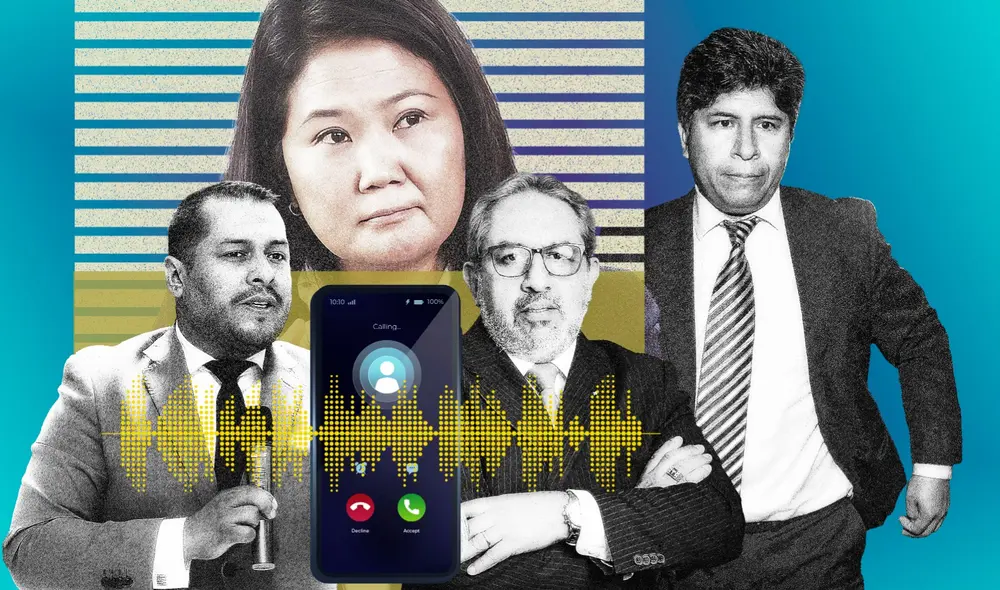 Eslabones. Christian Salas, abogado de Fuerza Popular de Keiko Fujimori, tuvo una reunión secreta con Juan Fernández Jerí para afectar a los fiscales que investigan a su jefa. La Fiscalía de la Nación conoce la grabación. Foto: composición LR