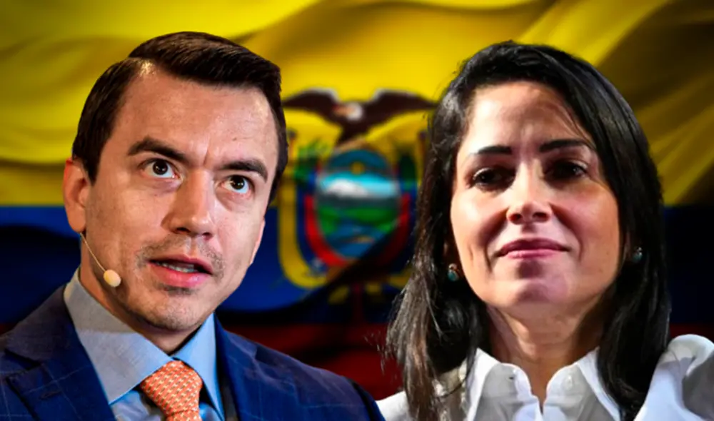 Daniel Noboa y Luisa González protagonizaron un debate tenso y confrontacional el 23 de marzo. Foto: composición LR