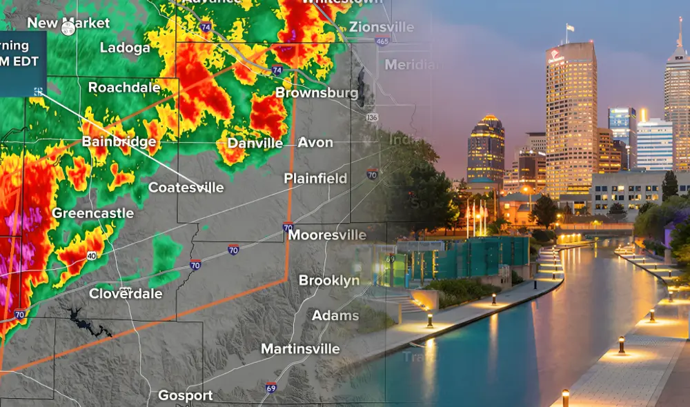 Vientos intensos y alertas de tornados impactan Indiana; varios condados bajo advertencia del NWS. Foto: composición LR/difusión