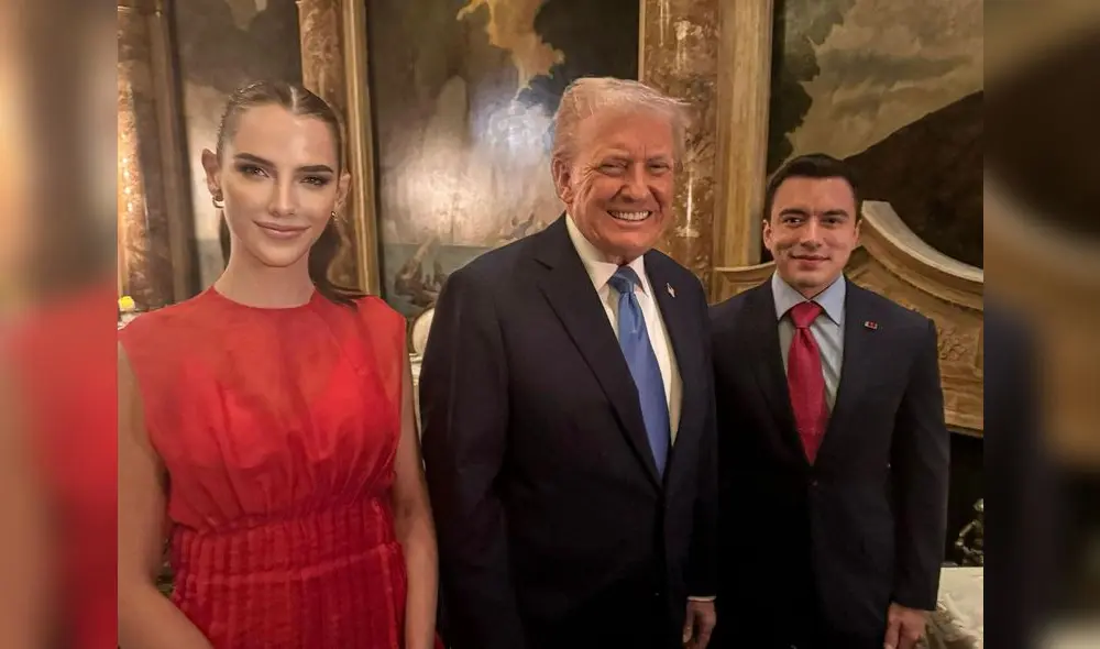 El presidente de EEUU, Donald Trump, recibió a su homólogo ecuatoriano, Daniel Noboa, en Mar-a-Lago, destacando la creciente cooperación bilateral en seguridad y comercio. Foto: Infobae.