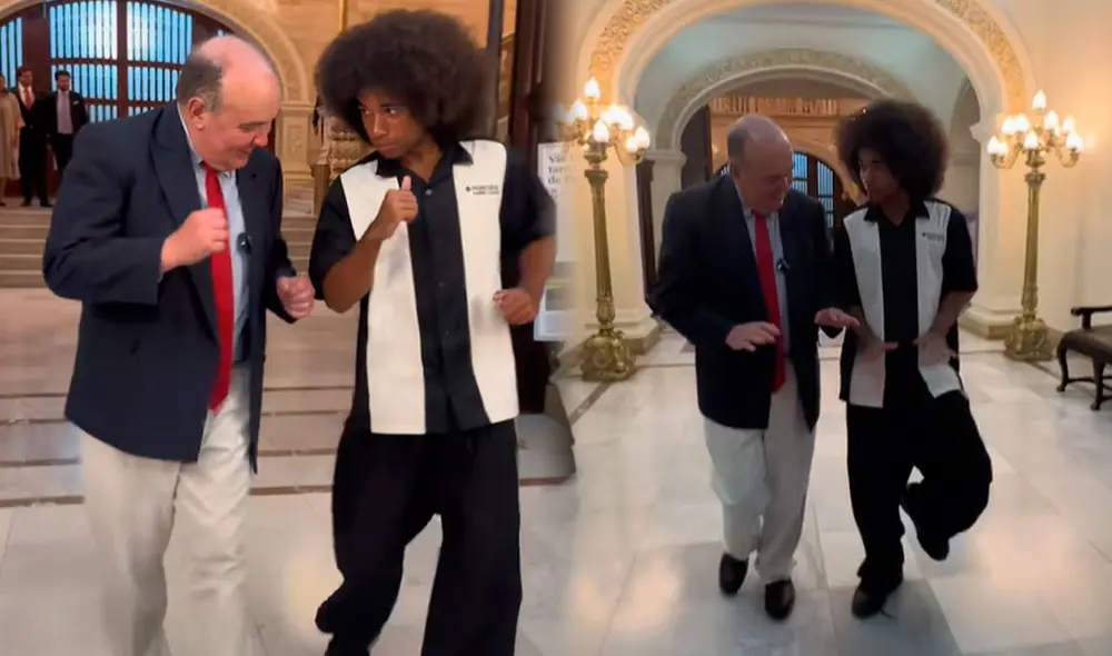 Rafael López Aliaga se luce nuevamente junto a streamer en la Municipalidad de Lima. Foto: composición LR/ TikTok/ @rafaellopezaliaga